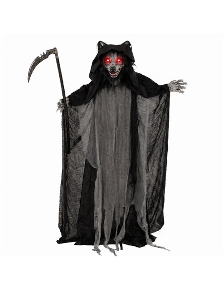 HOMCOM Halloween Standing Werewolf Animated Decoration with Light-Up Eyes, Sound and Touch Activated - pic 211651 | FastDaddyshop