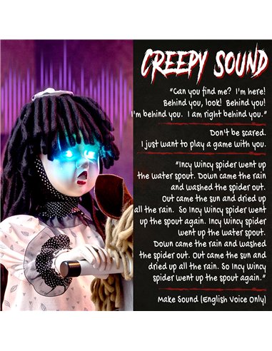 HOMCOM Animated Halloween Girl Riding Horse, Halloween Animatronics with Creepy Rhymes, Glowing Eyes, Sound/Touch Activated