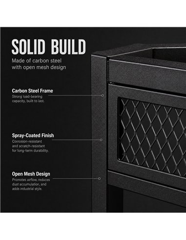 HOMCOM Wall-Mounted Wine Rack with LED Lights, Glass Holders, Open Shelf, Metal Storage Rack, Black