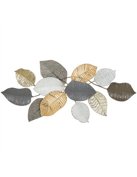 HOMCOM Metal Wall Art, Modern Hanging Wall Decor with Unique Leaf Design for Living Room Bedroom Entryway - pic 211849 | FastDaddyshop