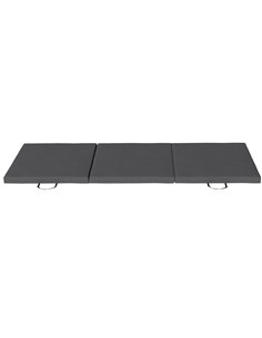 HOMCOM Gymnastics Mat, Tri-Fold Crash Exercise Pad, 6FT 2" Thick Foldable Workout Mat with Handles for Home Training, Grey