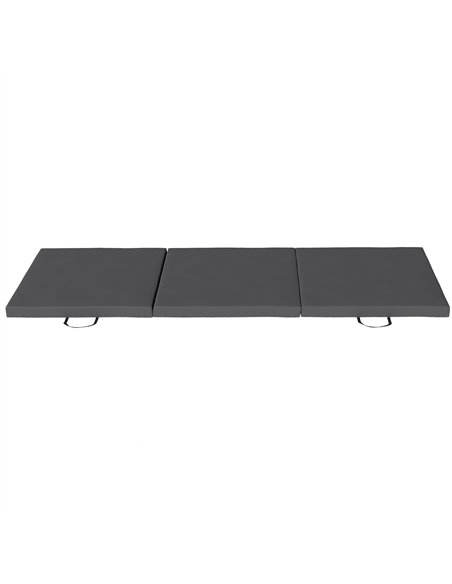 HOMCOM Gymnastics Mat, Tri-Fold Crash Exercise Pad, 6FT 2" Thick Foldable Workout Mat with Handles for Home Training, Grey - pic 211894 | FastDaddyshop