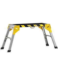 HOMCOM Work Bench, Foldable Aluminium Alloy Tool Stand with Handle, Non Slip, 150 kg, 110 x 32 x 50 cm