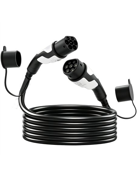 HOMCOM Type 2 EV Charging Cable, 22kW, 32A, Mode 3, 3-Phase, 10m Type 2 to Type 2 EV Extension Cable for EVs, PHEVs - pic 211948 | FastDaddyshop