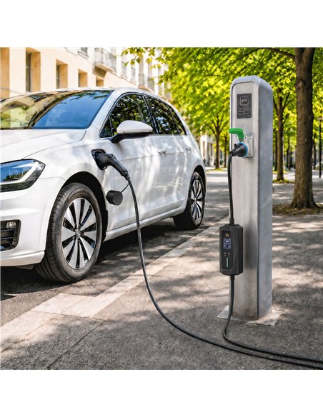 HOMCOM EV Charger 7kW Type 2 to CEE 32A Plug with UK Adapter, 10 m, 6-32A, Electric Car Charger w/ 1-12 h Time Delay - pic 211973 | FastDaddyshop