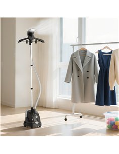 HOMCOM Clothes Steamer with Adjustable Pole Clothes Steamer 11 Steam Levels 41-110 cm Black 2