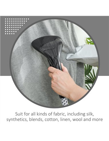 HOMCOM Clothes Steamer with Adjustable Pole Clothes Steamer 11 Steam Levels 41-110 cm Black