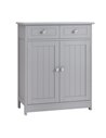 Kleankin Bathroom Free-Standing Storage Cabinet with 2 Drawers, Adjustable Shelf, Grey