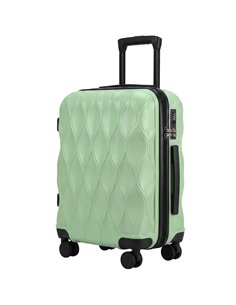 HOMCOM 22Inch 56cm Suitcase, ABS Hard Shell Carry On Luggage with TSA Lock, Spinner Wheels, Telescopic Handle, Green