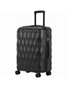 HOMCOM 2-Piece Luggage Set, ABS Hard Shell Carry On Suitcase Set with TSA Lock, USB Port, Spinner Wheels, 12/20 inch, Black