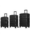 HOMCOM 3-Piece Suitcase Set, Hard Shell Carry On & Checked Luggage Set with TSA Lock, 20/24/28 Inch, Black