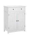 Kleankin Bathroom Free-Standing Storage Cabinet with 2 Drawers, Adjustable Shelf, White
