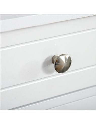 Kleankin Bathroom Free-Standing Storage Cabinet with 2 Drawers, Adjustable Shelf, White
