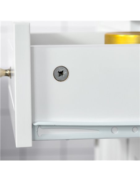 Kleankin Bathroom Free-Standing Storage Cabinet with 2 Drawers, Adjustable Shelf, White - pic 21217 | FastDaddyshop