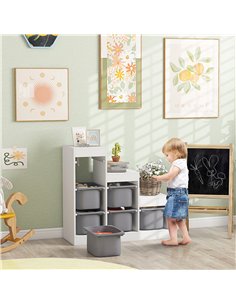 AIYAPLAY Toy Storage Organiser, Three-Layer Kids Toy Storage Units, with Removable Bins, for Ages 3-8 Years, Grey 2