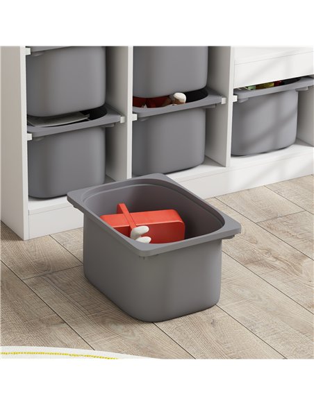 AIYAPLAY Toy Storage Organiser, Three-Layer Kids Toy Storage Units, with Removable Bins, for Ages 3-8 Years, Grey - pic 212188 | FastDaddyshop