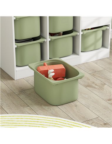 AIYAPLAY Toy Storage Organiser, Three-Layer Kids Toy Storage Units, with Removable Bins, for Ages 3-8 Years, Green