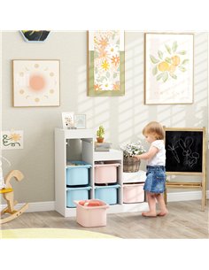 AIYAPLAY Toy Storage Organiser, Three-Layer Kids Toy Storage Units, with Removable Bins, for Ages 3-8 Years, Multi-colour 2