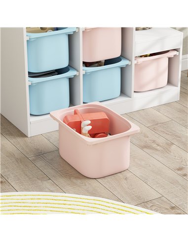 AIYAPLAY Toy Storage Organiser, Three-Layer Kids Toy Storage Units, with Removable Bins, for Ages 3-8 Years, Multi-colour