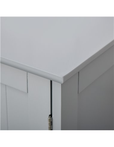 Kleankin 60x60cm Under-Sink Storage Cabinet w/ Adjustable Shelf Handles Drain Hole Bathroom Cabinet Space Saver Organizer Grey