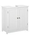 Kleankin Under-Sink Storage Cabinet with Adjustable Shelf, Drain Hole, White