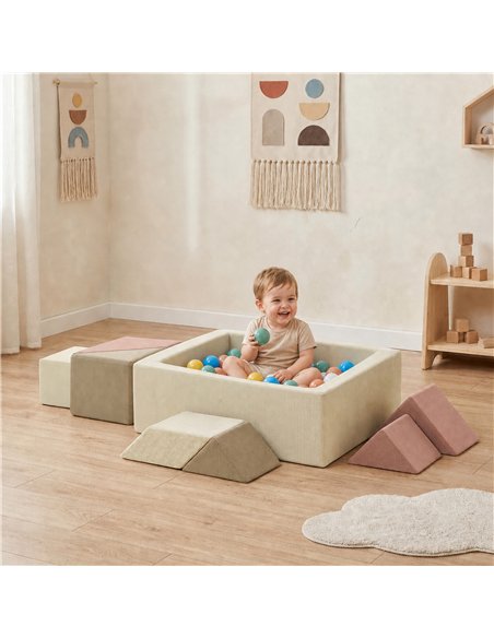 AIYAPLAY Soft Play 9 Piece Foam Climbing Blocks Soft Play Set with Tangram Play, Removable Cover for Kids Room, Ages 3-6 Years - pic 212282 | FastDaddyshop