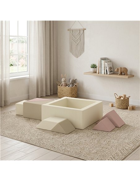 AIYAPLAY Soft Play 9 Piece Foam Climbing Blocks Soft Play Set with Tangram Play, Removable Cover for Kids Room, Ages 3-6 Years - pic 212289 | FastDaddyshop