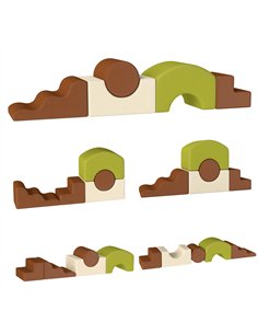 AIYAPLAY Toddlers Climbing Toys, 5-Piece Foam Climbing Blocks with Non-Slip Bottom, Washable Cover for Crawling or Building