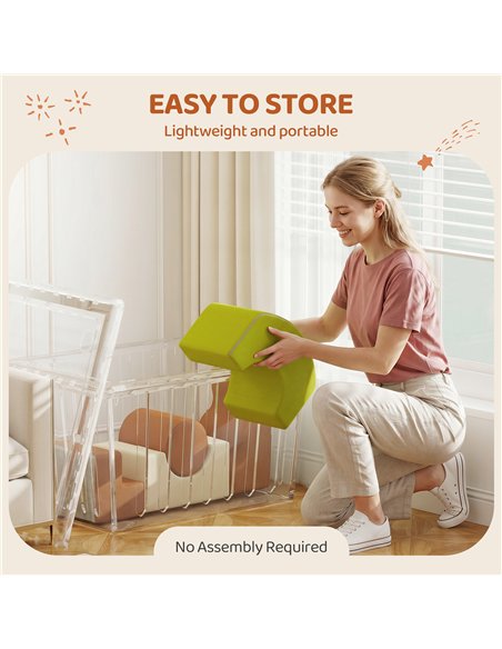 AIYAPLAY Toddlers Climbing Toys, 5-Piece Foam Climbing Blocks with Non-Slip Bottom, Washable Cover for Crawling or Building - pic 212296 | FastDaddyshop