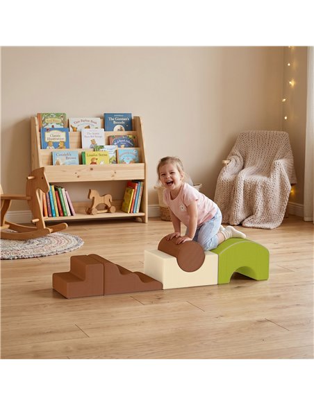 AIYAPLAY Toddlers Climbing Toys, 5-Piece Foam Climbing Blocks with Non-Slip Bottom, Washable Cover for Crawling or Building - pic 212297 | FastDaddyshop