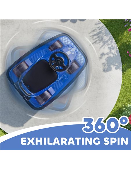 AIYAPLAY Kids Bumper Car, 360° Rotation Spin Electric Waltzer Car with LED Lights, Music for Ages 3-8 Years Old, Blue - pic 212303 | FastDaddyshop