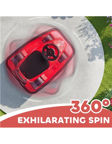 AIYAPLAY Kids Bumper Car, 360° Rotation Spin Electric Walzer Car with LED Lights, Music for Ages 3-8 Years Old, Red