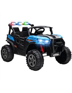 AIYAPLAY 24V Electric Ride on Car, 2-Seater Electric Car for Kids with Remote, Bluetooth, Soft Start, Suspension Spring, Blue