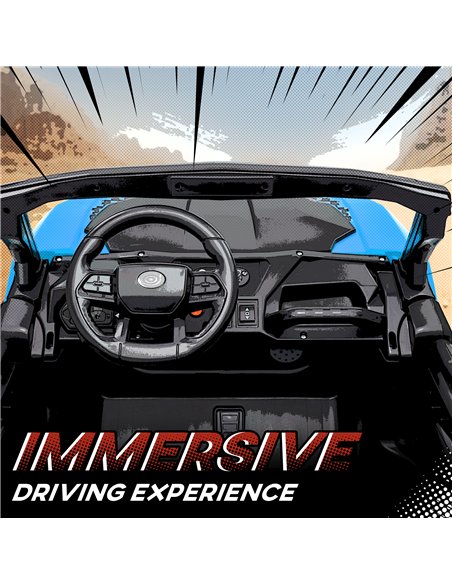 AIYAPLAY 24V Electric Ride on Car, 2-Seater Electric Car for Kids with Remote, Bluetooth, Soft Start, Suspension Spring, Blue - pic 212334 | FastDaddyshop