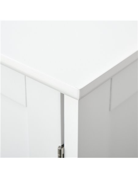 Kleankin 60x60cm Under-Sink Storage Cabinet w/ Adjustable Shelf Handles Drain Hole Bathroom Cabinet Space Saver Organizer White - pic 21235 | FastDaddyshop
