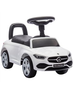 AIYAPLAY Official Mercedes-Benz Ride On Car, Foot to Floor Sliding Walker with Horn, Engine Sounds and Under-Seat Storage, White