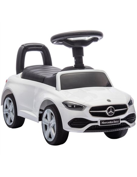 AIYAPLAY Official Mercedes-Benz Ride On Car, Foot to Floor Sliding Walker with Horn, Engine Sounds and Under-Seat Storage, White - pic 212353 | FastDaddyshop