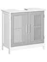 Kleankin Modern Under Sink Cabinet with 2 Doors, Adjustable Shelves, Grey