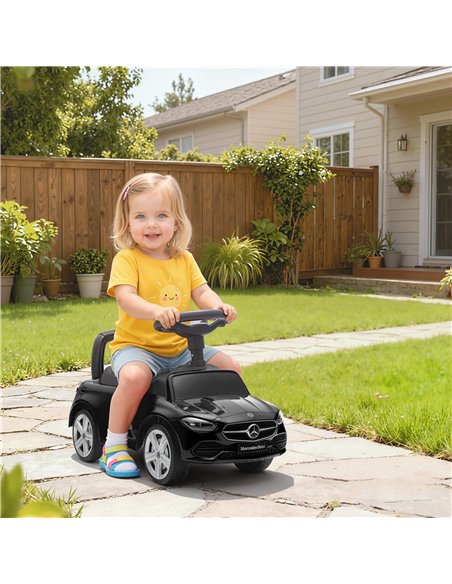 AIYAPLAY Official Mercedes-Benz Ride On Car, Foot to Floor Sliding Walker with Horn, Engine Sounds and Under-Seat Storage, Black - pic 212372 | FastDaddyshop