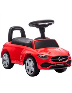 AIYAPLAY Official Mercedes-Benz Ride On Car, Foot to Floor Sliding Walker with Horn, Engine Sounds and Under-Seat Storage, Red
