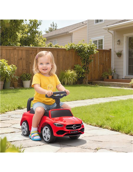 AIYAPLAY Official Mercedes-Benz Ride On Car, Foot to Floor Sliding Walker with Horn, Engine Sounds and Under-Seat Storage, Red - pic 212381 | FastDaddyshop