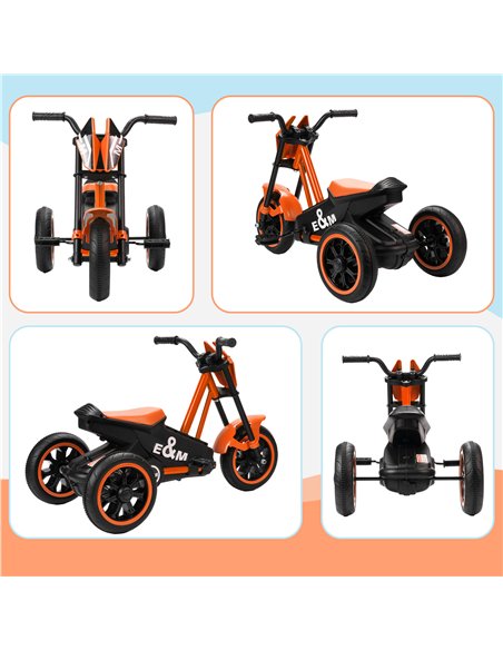 AIYAPLAY Kids Tricycle Baby Trike, Kids Trike with Pedal, 3 Wheel Toddler Balance Bike for Indoor Outdoor Use, Orange - pic 212396 | FastDaddyshop
