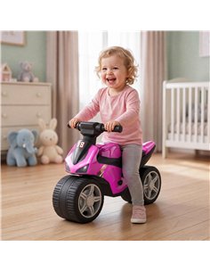 AIYAPLAY Balance Bike with Music Extra-Wide Wheels Toddler Bike for Boys Girls Pink 2