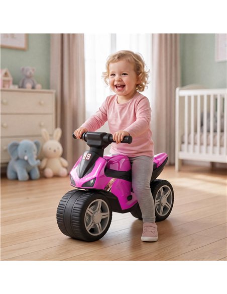 AIYAPLAY Balance Bike with Music Extra-Wide Wheels Toddler Bike for Boys Girls Pink - pic 212399 | FastDaddyshop
