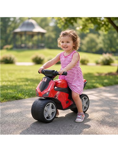 AIYAPLAY Balance Bike with Music Extra-Wide Wheels Toddler Bike for Boys Girls Red