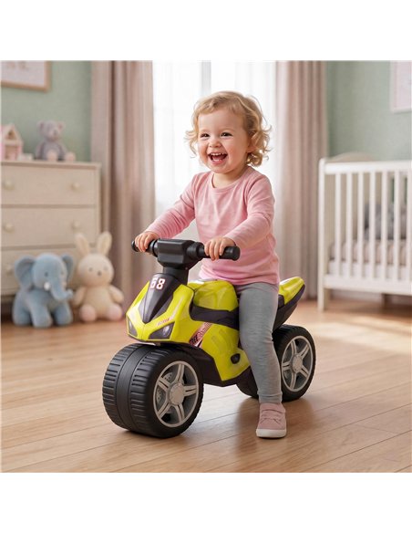 AIYAPLAY Balance Bike with Music Extra-Wide Wheels Toddler Bike for Boys Girls Green - pic 212417 | FastDaddyshop