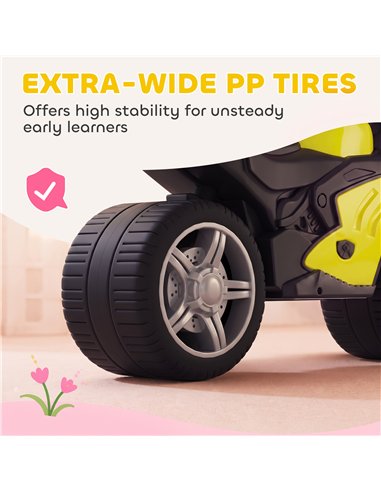 AIYAPLAY Balance Bike with Music Extra-Wide Wheels Toddler Bike for Boys Girls Green