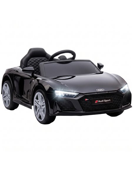 AIYAPLAY Licensed Audi R8 Spyder 12V Electric Car for Kids with Remote Control, Dual Motors, Rear Suspension, Soft Start, Black - pic 212425 | FastDaddyshop