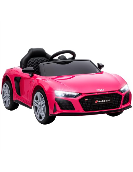 AIYAPLAY Licensed Audi R8 Spyder 12V Electric Car for Kids with Remote Control, Dual Motors, Rear Suspension, Soft Start, Pink - pic 212434 | FastDaddyshop