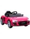 AIYAPLAY Licensed Audi R8 Spyder 12V Electric Car for Kids with Remote Control, Dual Motors, Rear Suspension, Soft Start, Pink